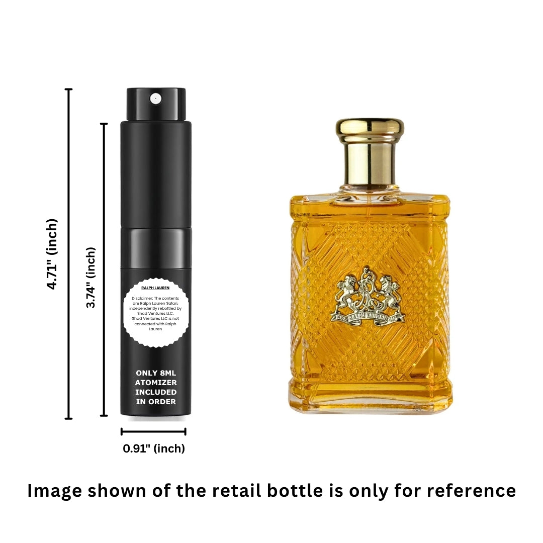 Ralph Lauren Safari Eau de Toilette Men 8ml / 0.27oz – 100% Original Authentic Decanted Perfume Spray