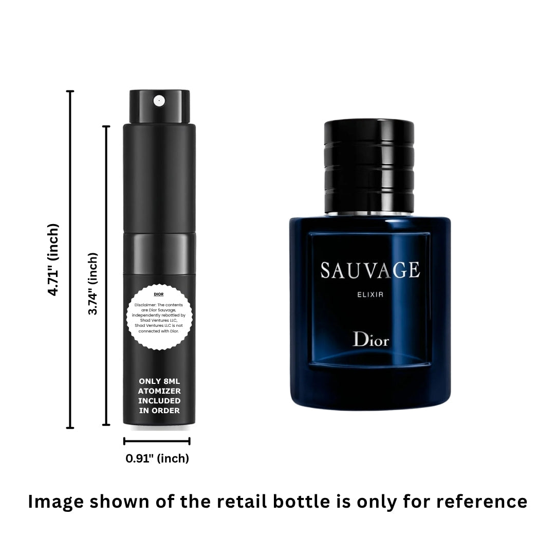 Dior Sauvage Elixir Parfum for Men 8ml / 0.27oz – 100% Original Authentic Decanted Perfume Spray