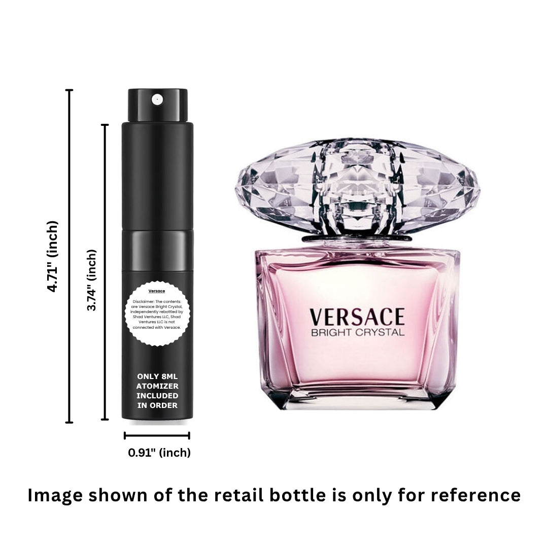 Versace Bright Crystal Eau de Toilette for Women 8ml / 0.27oz – 100% Original Authentic Decanted Perfume Spray