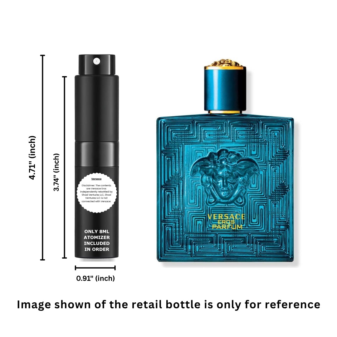 Versace Eros Parfum 8ml / 0.27oz – 100% Original Authentic Decanted Perfume Spray