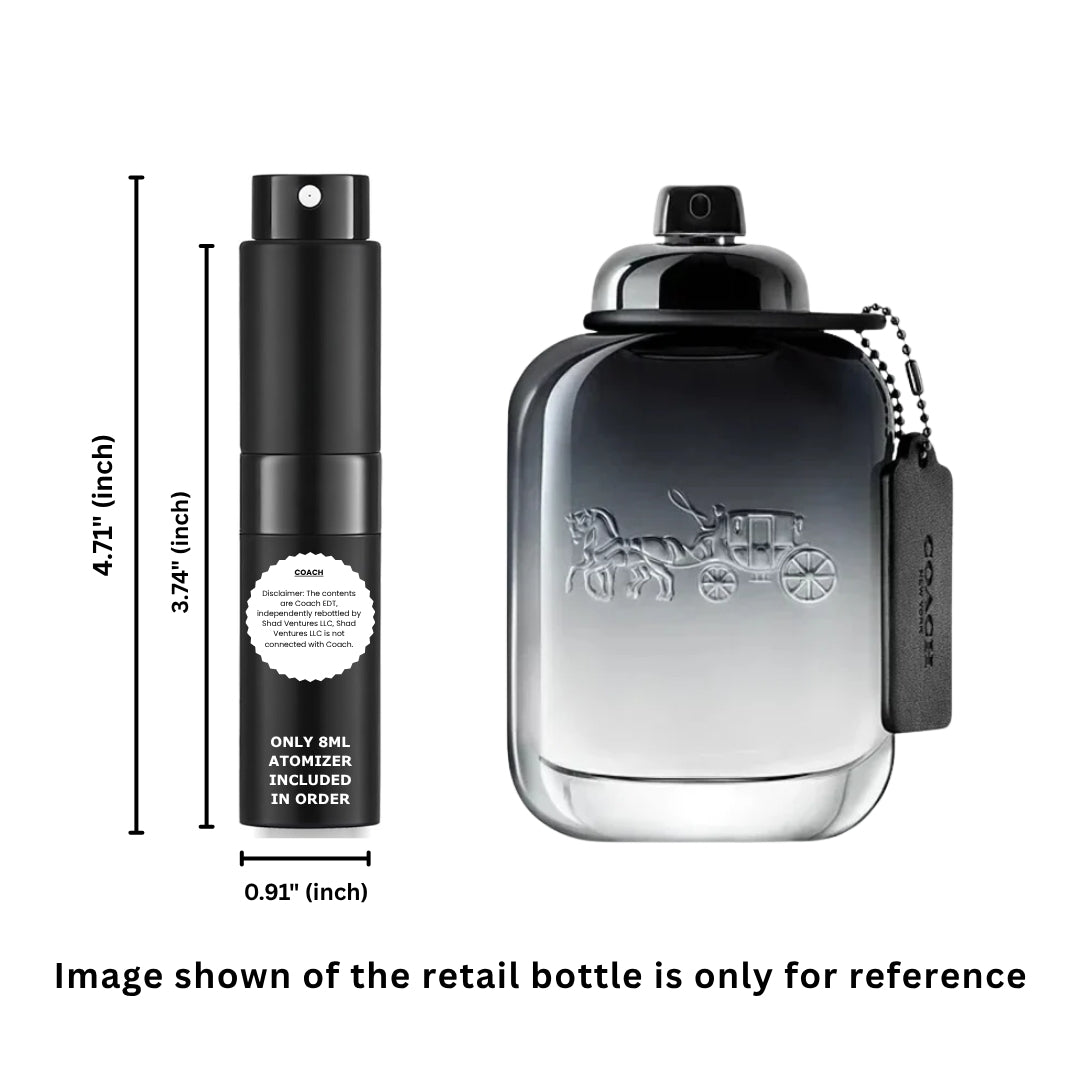 Coach For Men Eau de Toilette 8ml / 0.27oz – 100% Original Authentic Decanted Perfume Spray