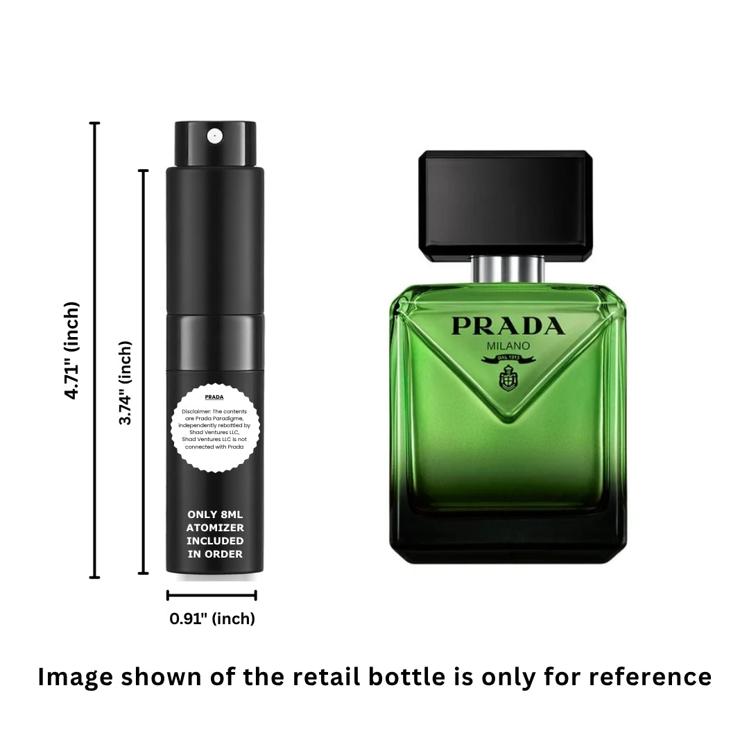 Prada Paradigme Eau de Parfum Men 8ml / 0.27oz – 100% Original Authentic Decanted Perfume Spray