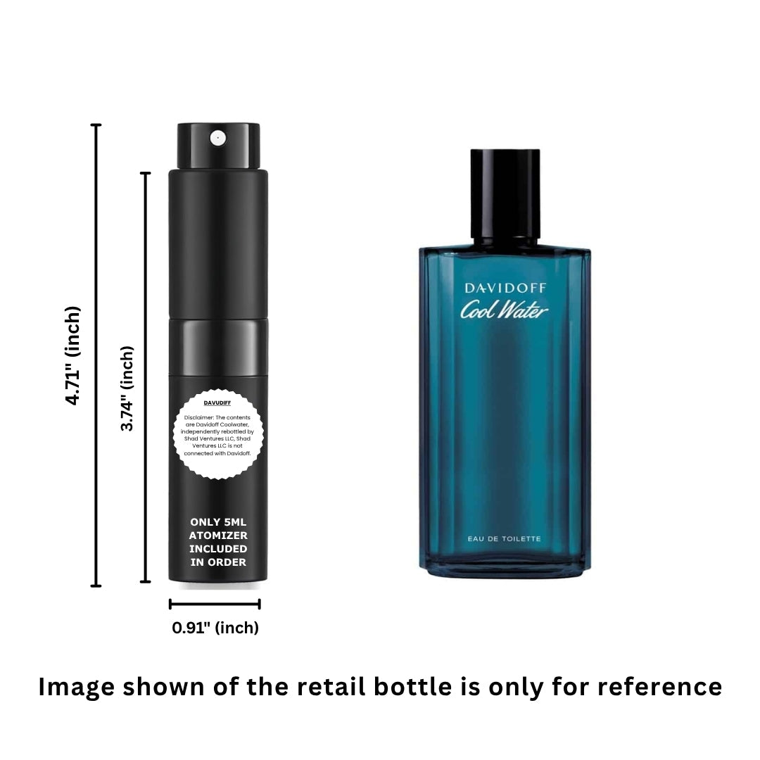 Davidoff Cool Water Perfume for Women - Travel Spray EDT 5ml - 100% Authentic Perfume
