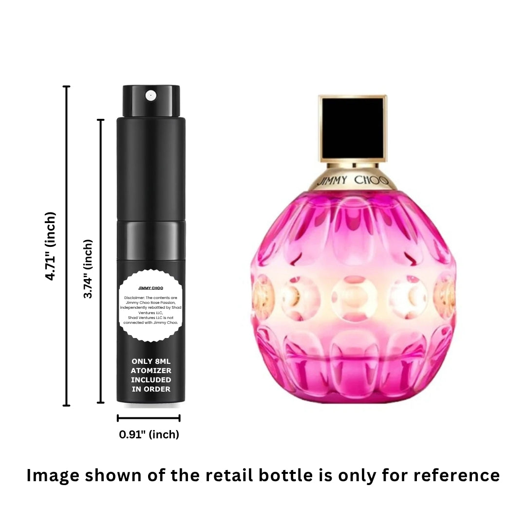 Jimmy Choo Rose Passion Eau de Parfum for Women 8ml / 0.27oz – 100% Original Authentic Decanted Perfume Spray