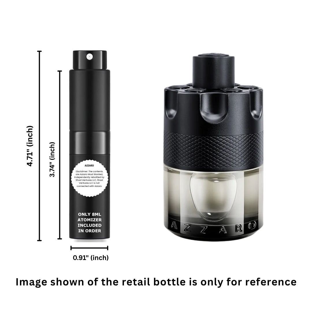 Azzaro The Most Wanted Eau de Toilette 8ml / 0.27oz – 100% Original Authentic Decanted Perfume Spray
