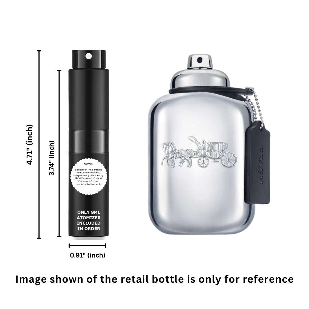 Coach Platinum Eau de Parfum Men 8ml / 0.27oz – 100% Original Authentic Decanted Perfume Spray