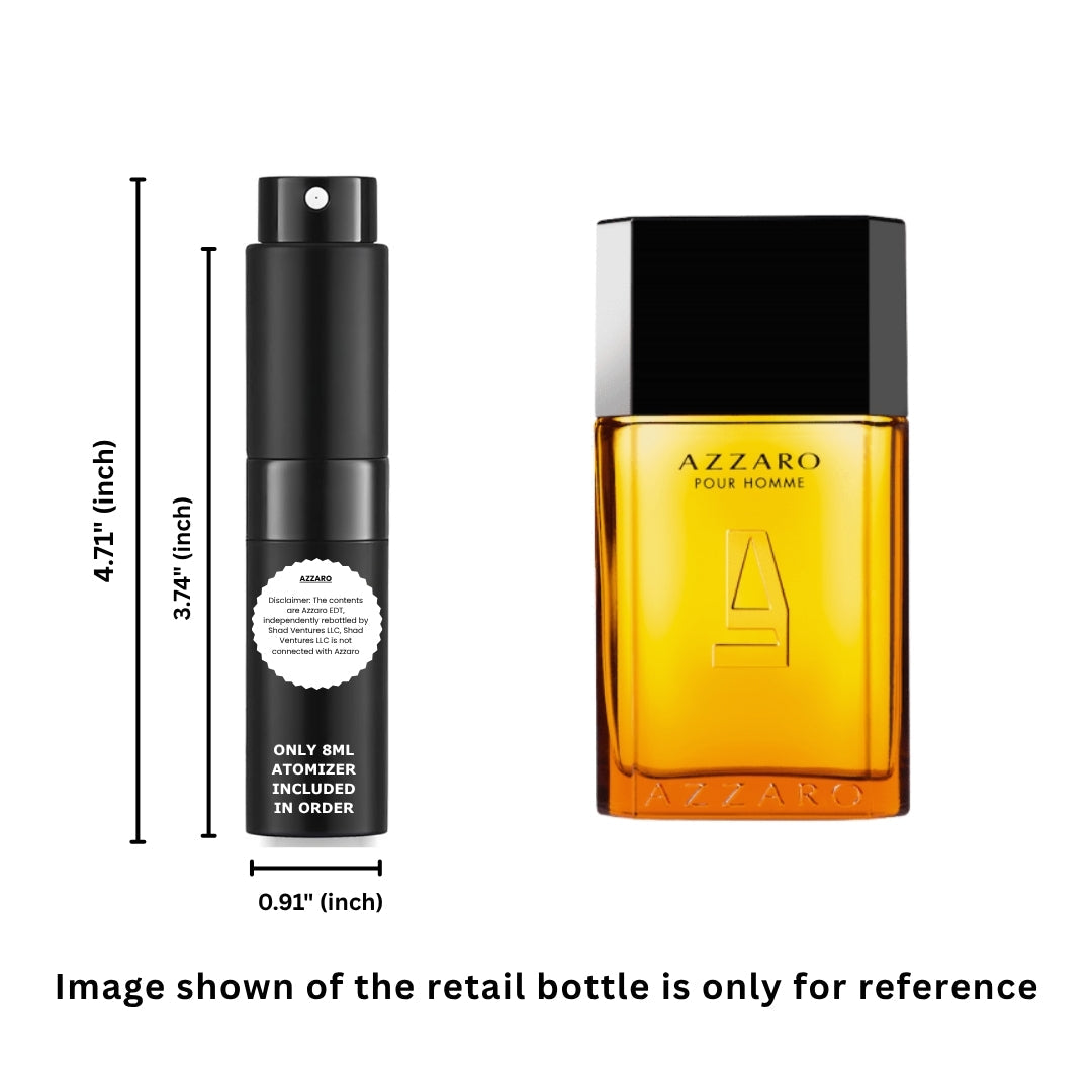 Azzaro Pour Homme Eau de Toilette Men 8ml / 0.27oz – 100% Original Authentic Decanted Perfume Spray