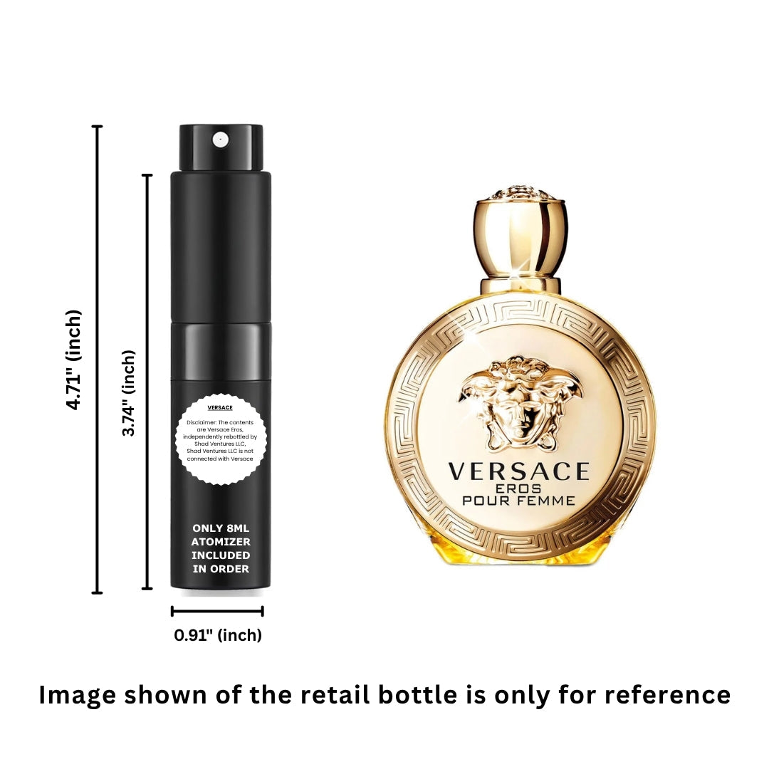 Versace Eros Pour Femme Eau de Parfum Women 8ml / 0.27oz | 100% Original Authentic Decanted Perfume Spray