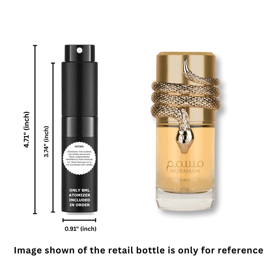 Lattafa Musamam White Intense Eau de Parfum 8ml / 0.27oz – 100% Original Authentic Decanted Perfume Spray