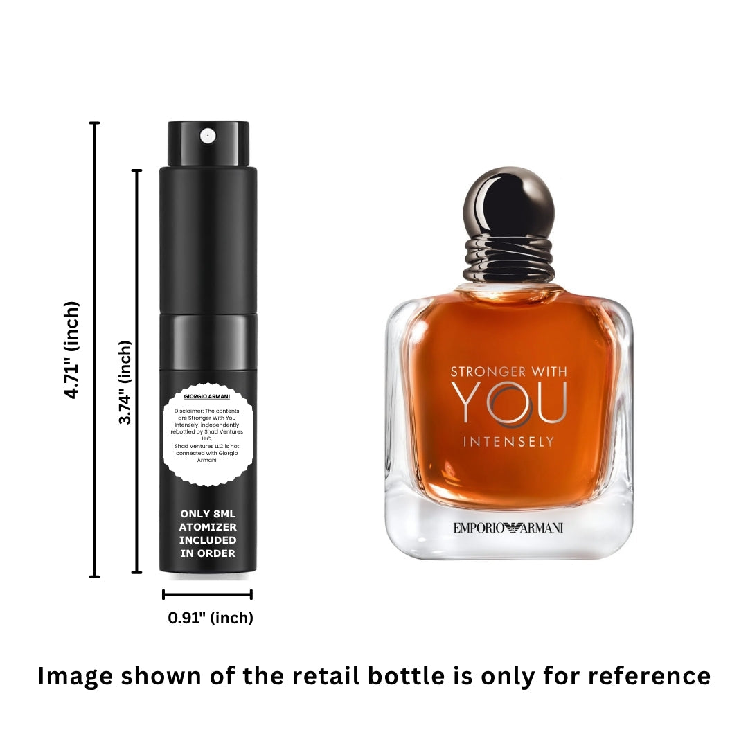 Giorgio Armani Stronger With You Intensely Eau de Parfum for Men 8ml / 0.27oz – 100% Original Authentic Decanted