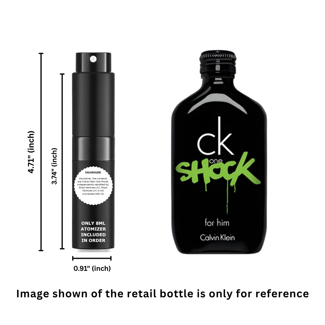 Calvin Klein CK One Shock for Him Eau de Toilette 8ml / 0.27oz – 100% Original Authentic Decanted Perfume Spray