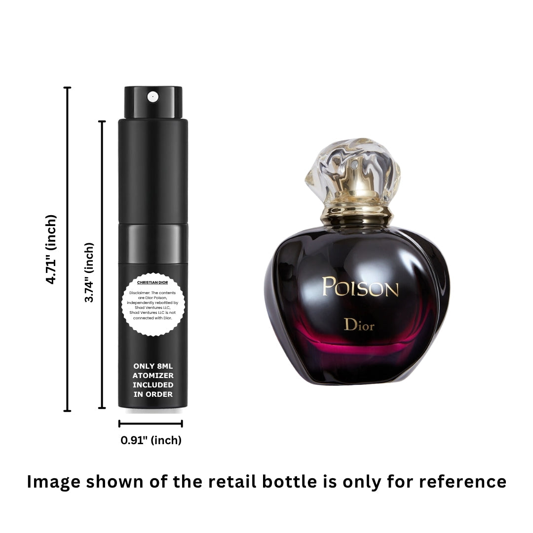 Christian Dior Poison Eau de Toilette Women 8ml / 0.27oz – 100% Original Authentic Decanted Perfume Spray