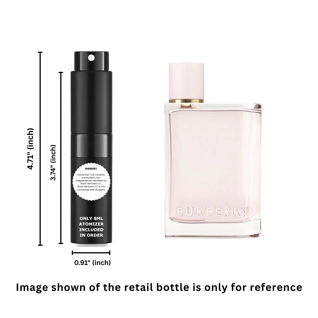 Burberry Her Eau de Parfum 8ml / 0.27oz – 100% Original Authentic Decanted Perfume Spray