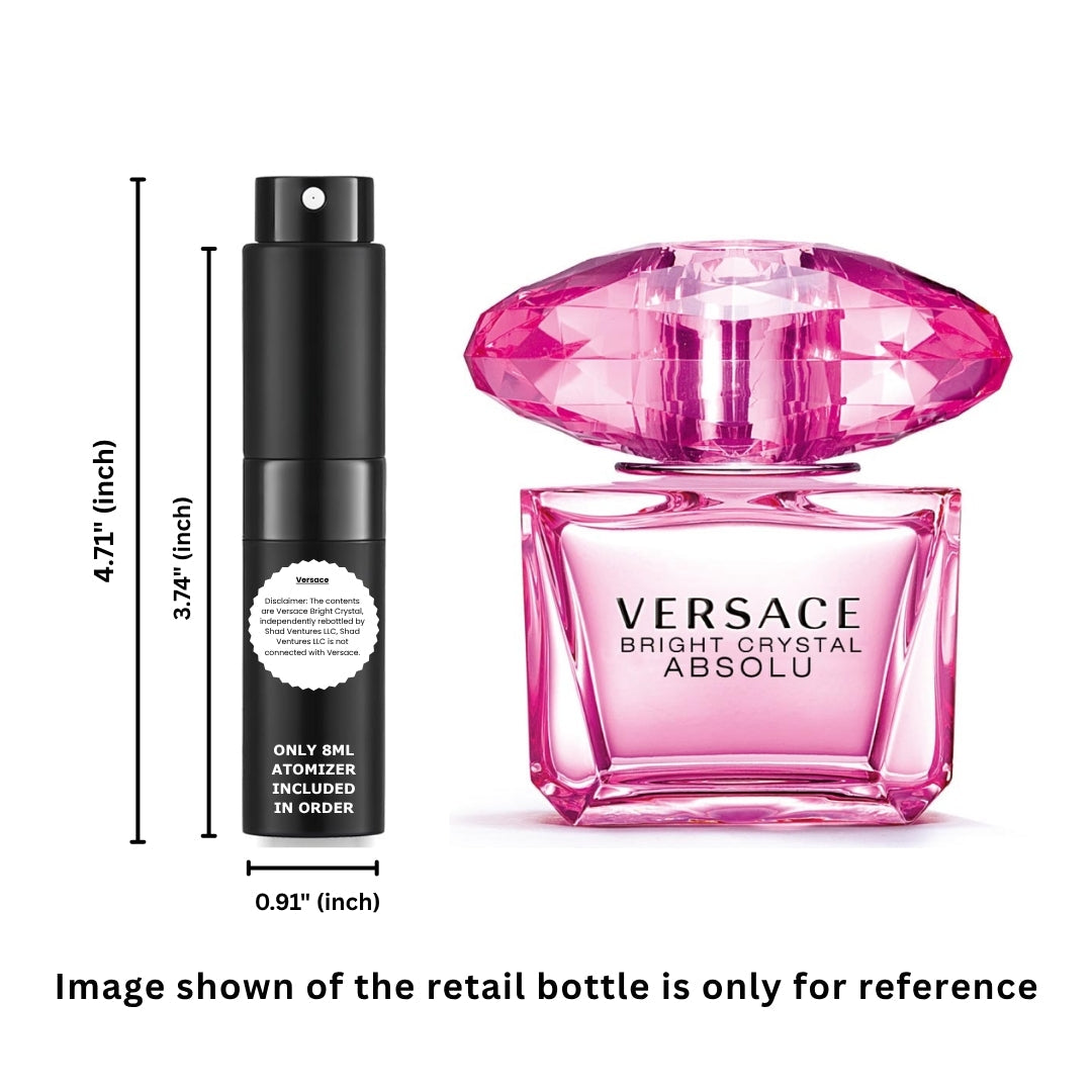 Versace Bright Crystal Absolu Eau de Parfum 8ml / 0.27oz – 100% Original Authentic Decanted Perfume Spray