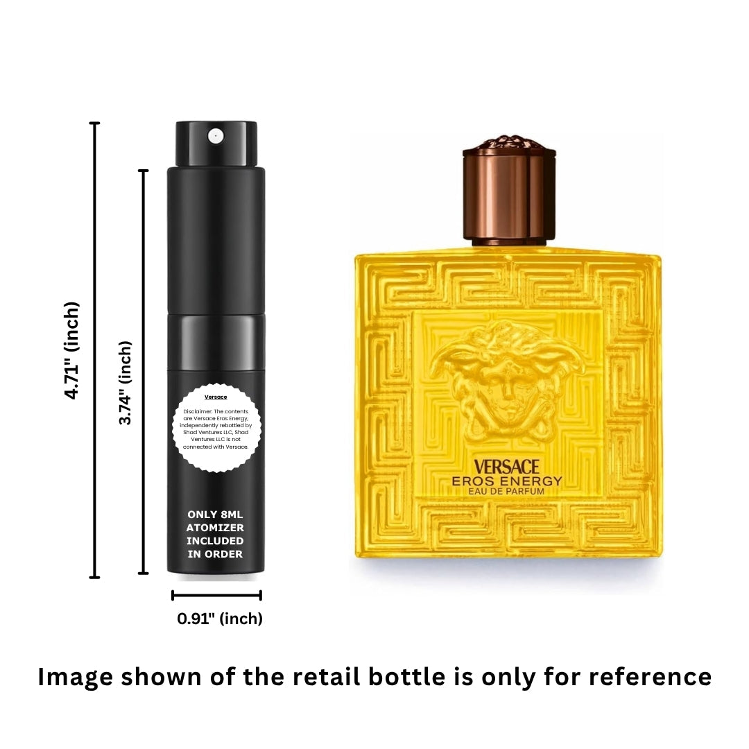 Versace Eros Energy Eau de Parfum Men 8ml / 0.27oz – 100% Original Authentic Decanted Perfume Spray