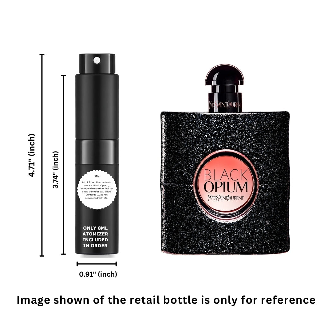 YSL Black Opium Eau de Parfum for Women 8ml / 0.27oz – 100% Original Authentic Decanted Perfume Spray