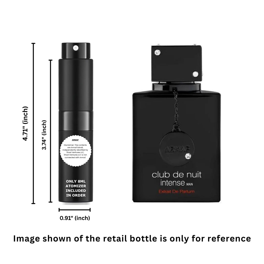 Armaf Club De Nuit Intense Man Extrait de Parfum 8ml / 0.27oz – 100% Original Authentic Decanted Perfume Spray