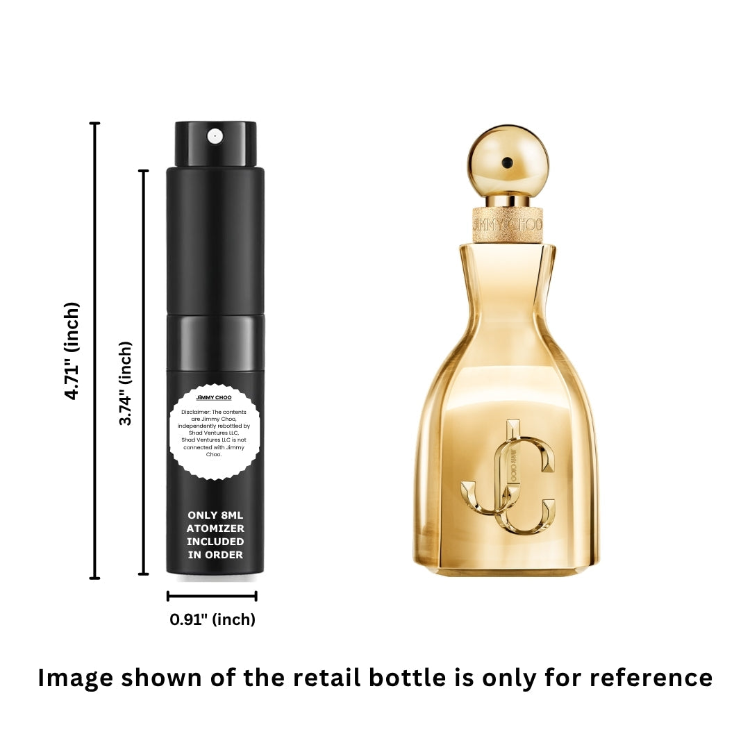 Jimmy Choo I Want Choo Le Parfum para Mujer 8ml / 0.27oz – Atomizador de Perfume Decantado 100% Original Auténtico