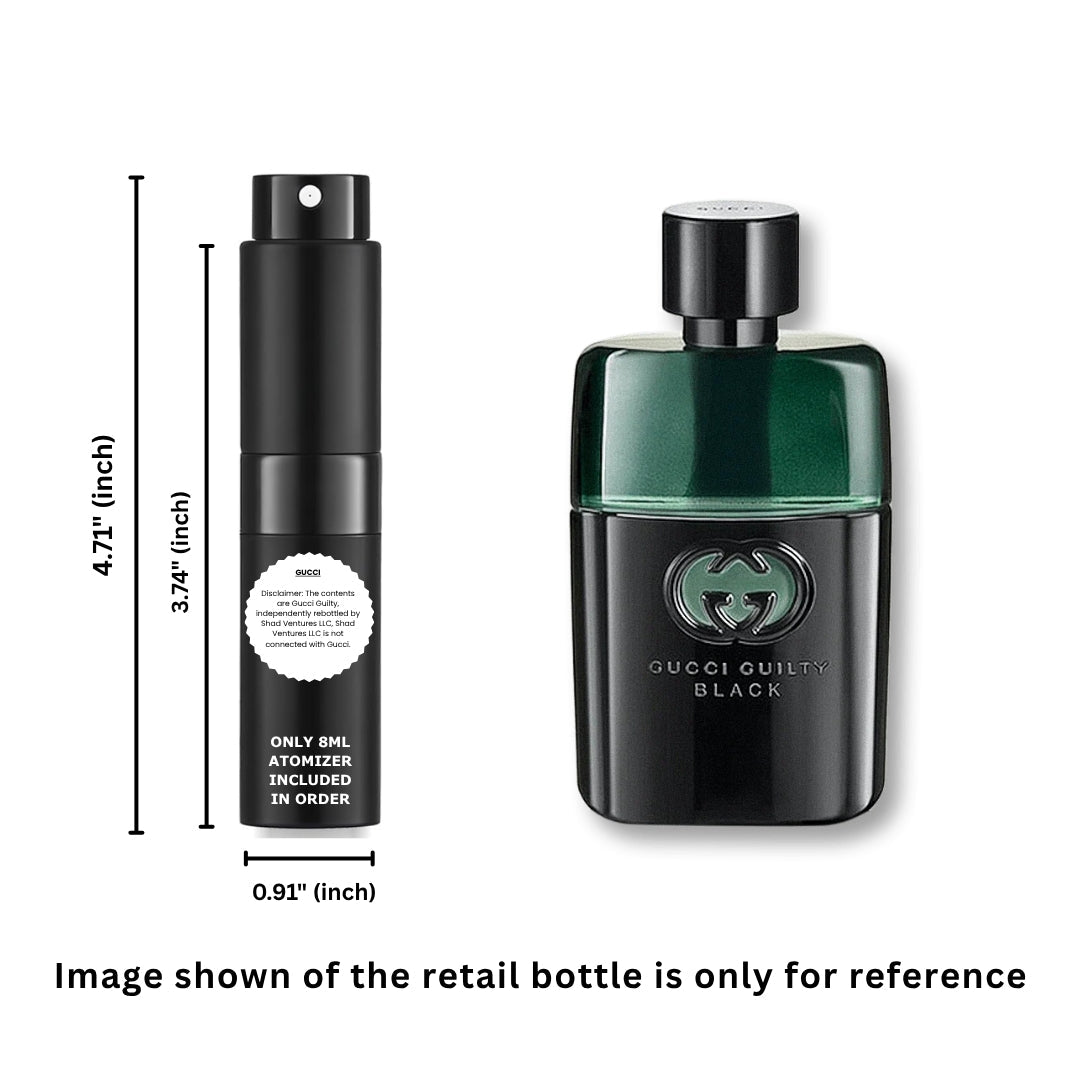Gucci Guilty Black Pour Homme Eau de Toilette Men 8ml / 0.27oz | 100% Original Authentic Decanted Perfume Spray