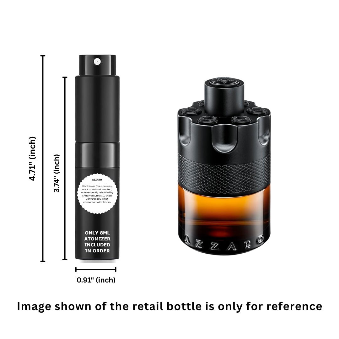 Azzaro The Most Wanted Parfum (Brown) 8ml / 0.27oz – 100% Original Authentic Decanted Perfume Spray