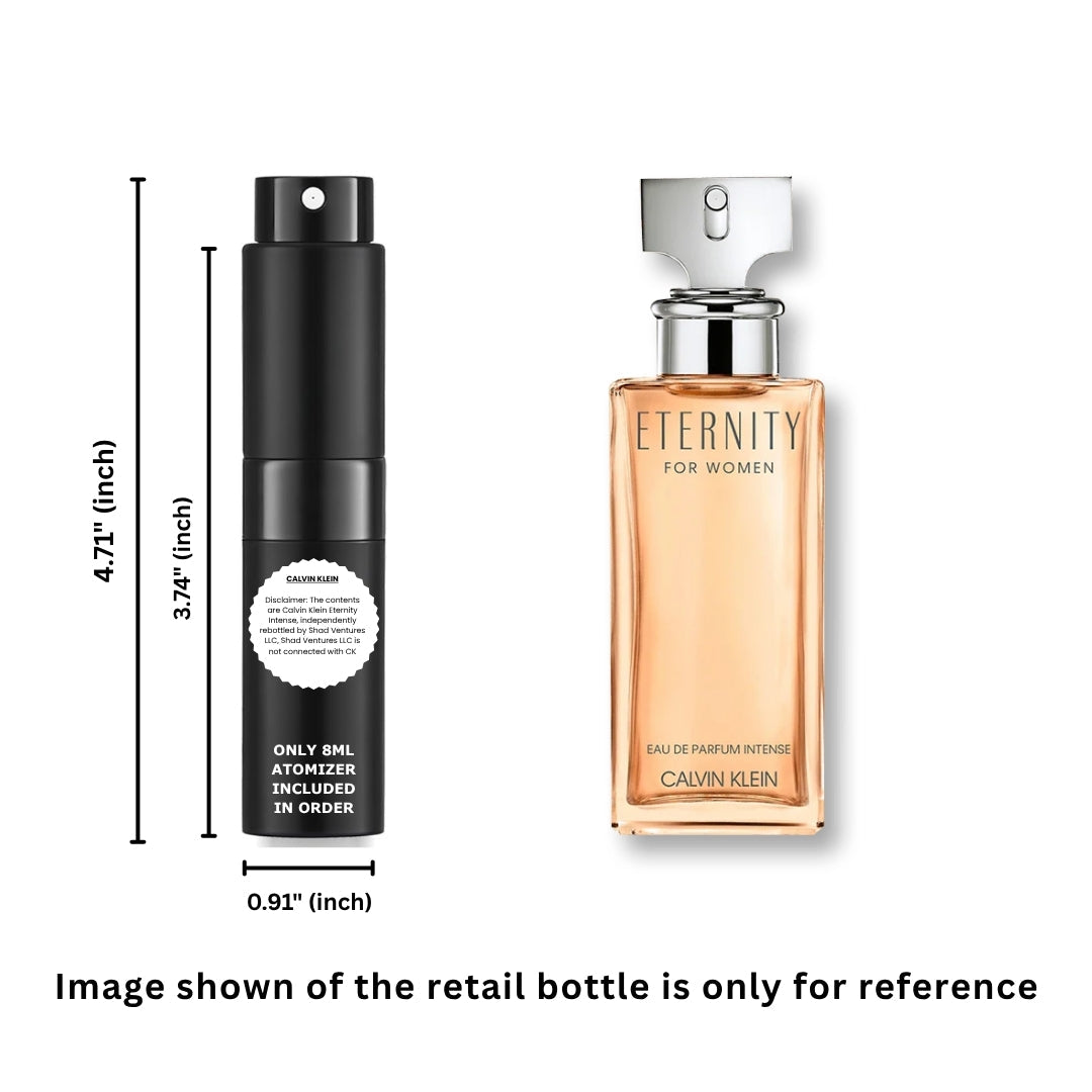 Calvin Klein Eternity Intense Eau de Parfum Women 8ml / 0.27oz – 100% Original Authentic Decanted Perfume Spray