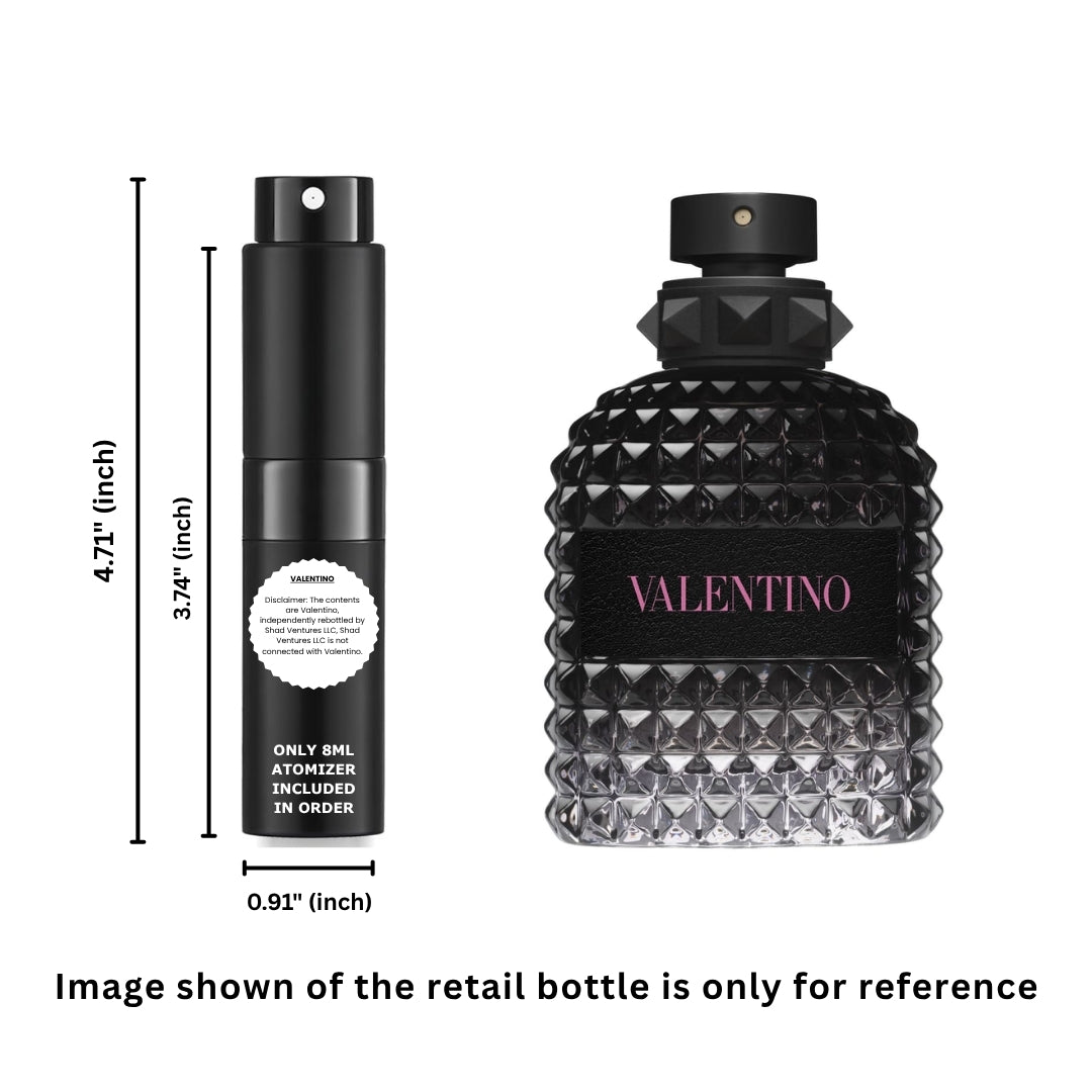 Valentino Born in Roma Uomo Eau de Toilette 8ml / 0.27oz – 100% Original Authentic Decanted Perfume Spray for Men