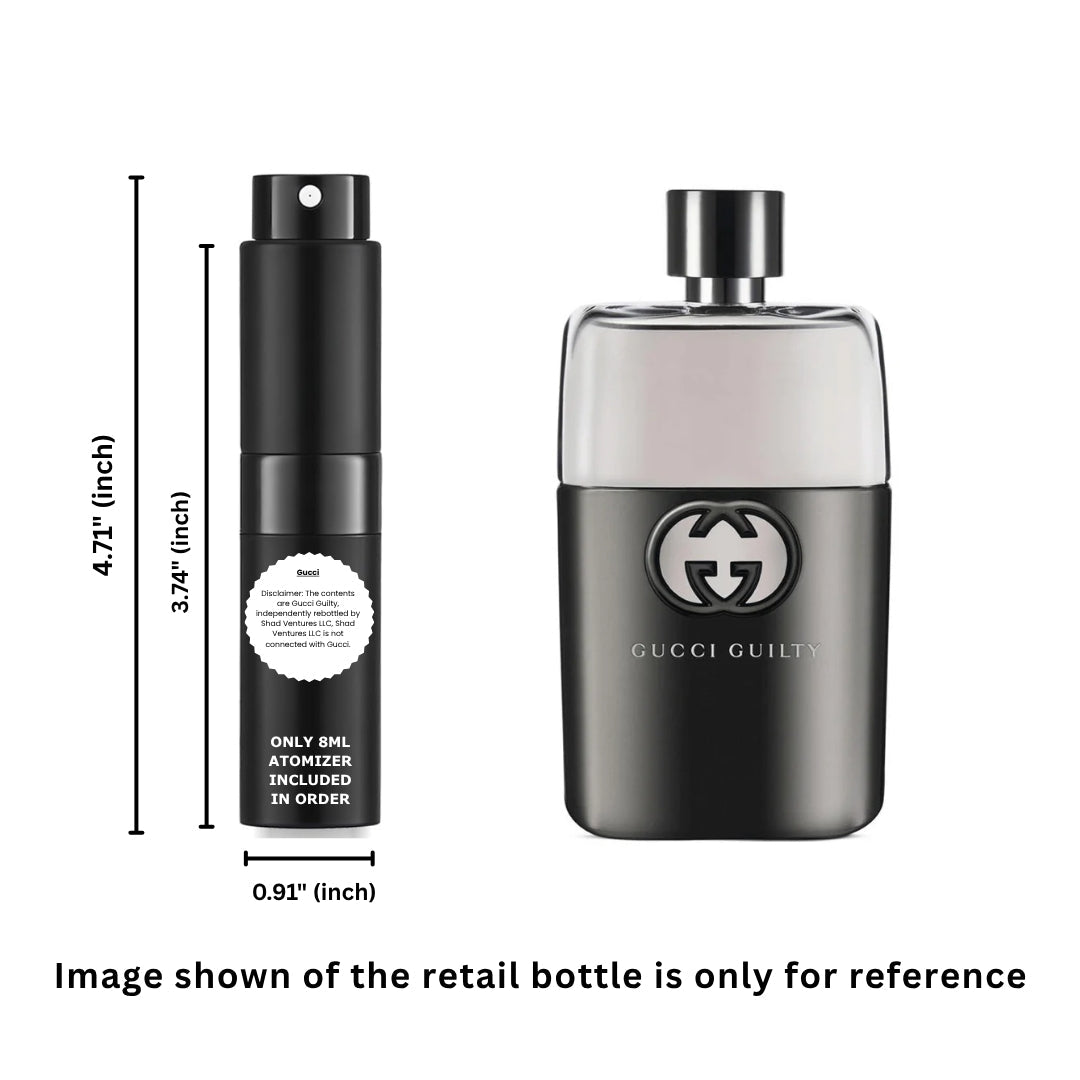 Gucci Guilty Pour Homme Eau de Toilette 8ml / 0.27oz – 100% Original Authentic Decanted Perfume Spray